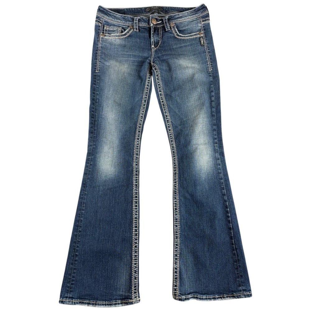 Silver Jeans Lola Bootcut Women 29x33 Blue Dark Wash Y2K Western Workwear